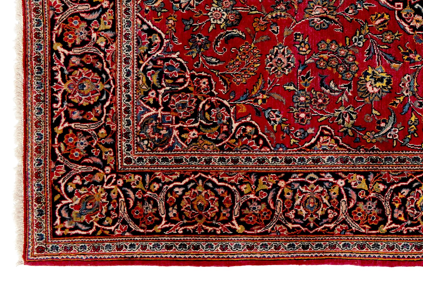 Kashan — Hand-knotted, 138x219 cm, Red, 100% Virgin Wool | View 3
