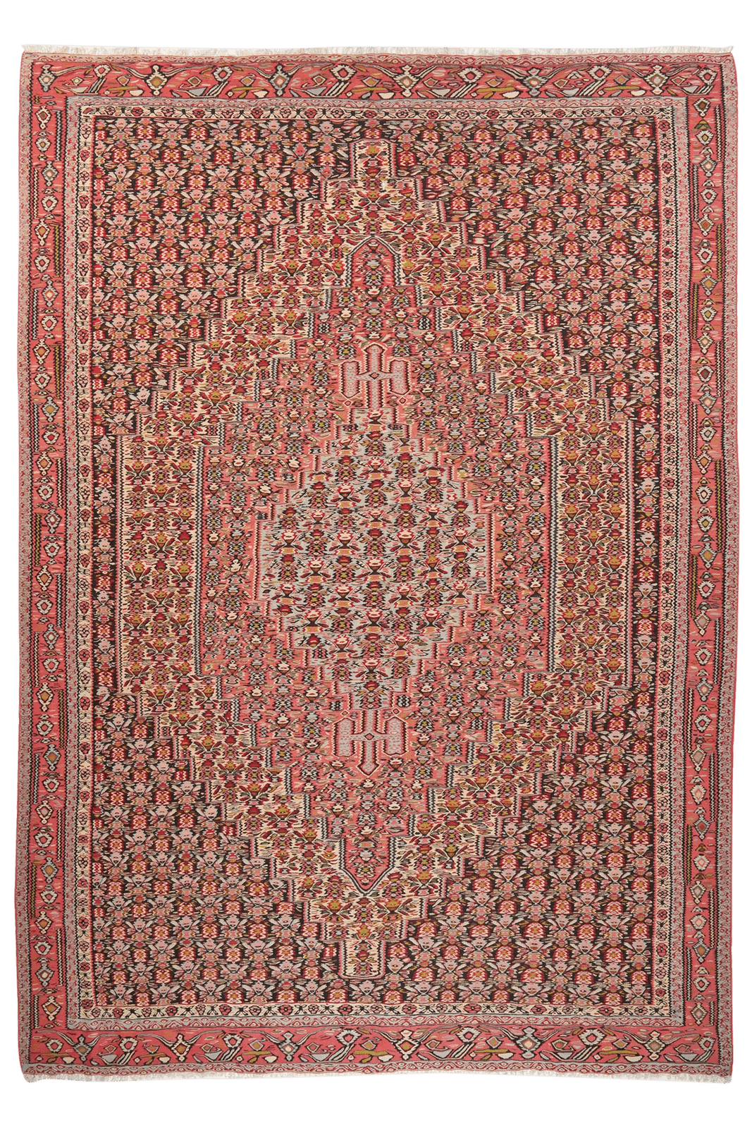 Kelim Senneh — Handmade, 242x340 cm, Multicolor, 100% Virgin Wool | Main view