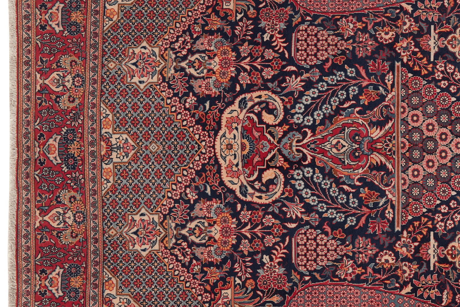 Kashan — Hand-knotted, 137x205 cm, Blue, 100% Virgin Wool | View 3