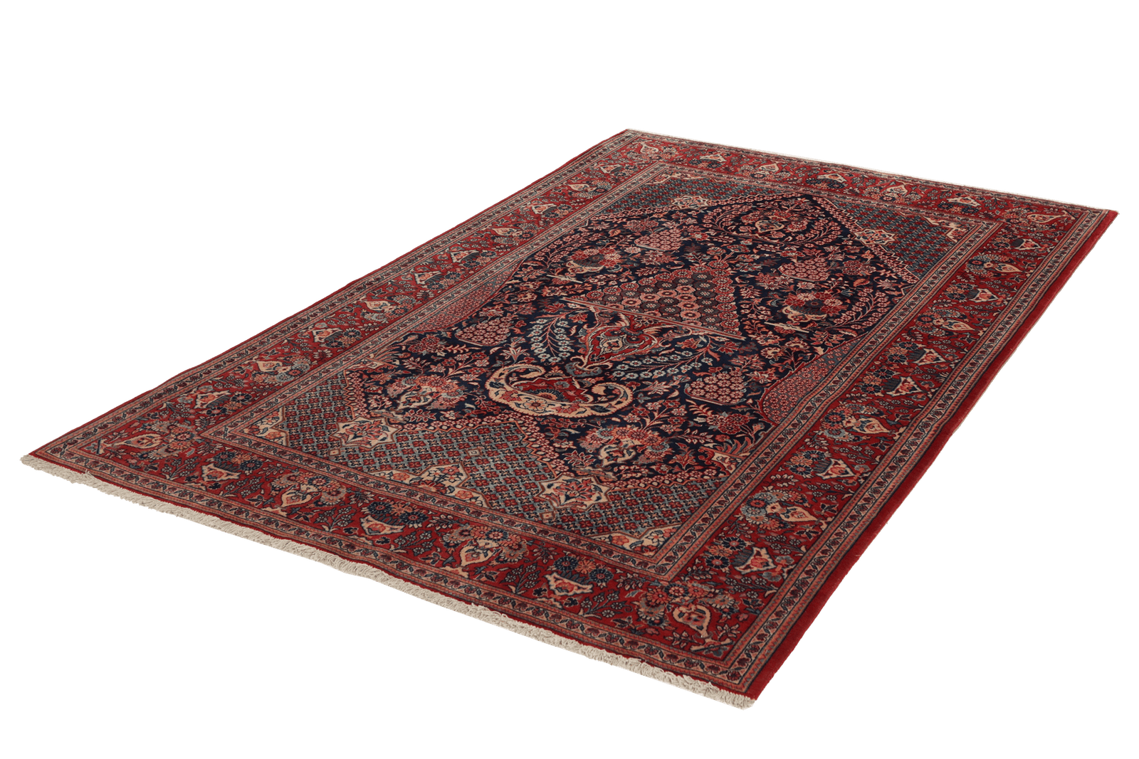 Kashan — Hand-knotted, 137x205 cm, Blue, 100% Virgin Wool | View 6