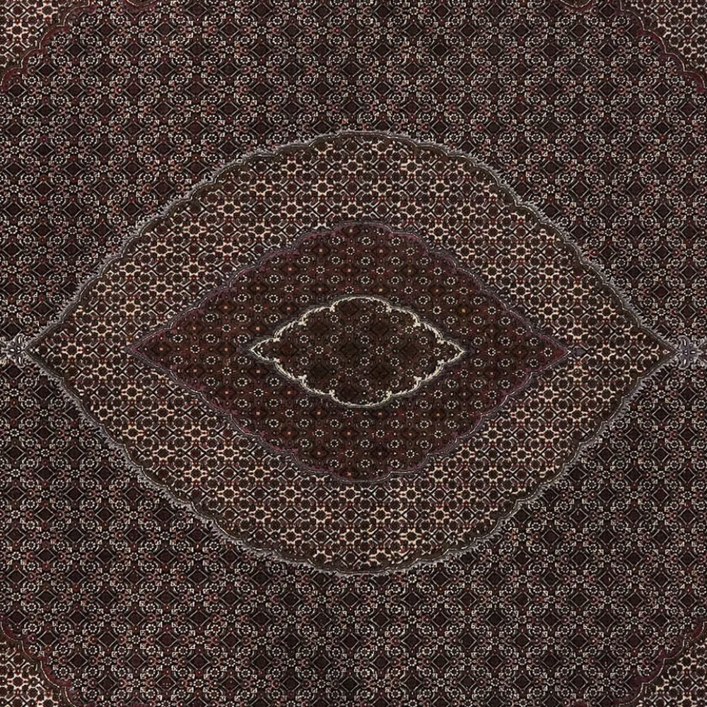Tabriz 40 Raj — Hand-knotted, 253x352 cm, Black, 100% Virgin Wool | View 4