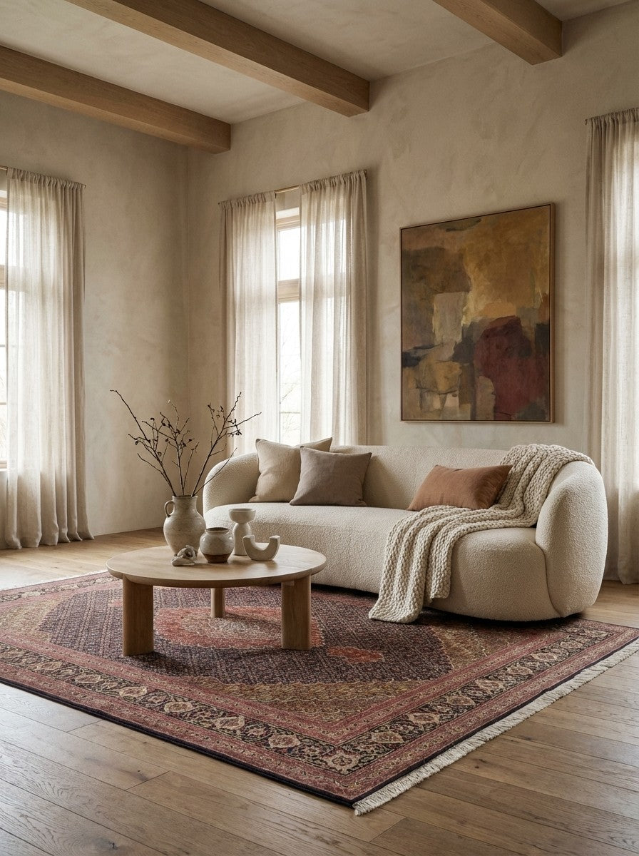 Tabriz 50 Raj — Hand-knotted, 160x196 cm, Blue, 95% Schurwolle, 5% Seide | Detail view
