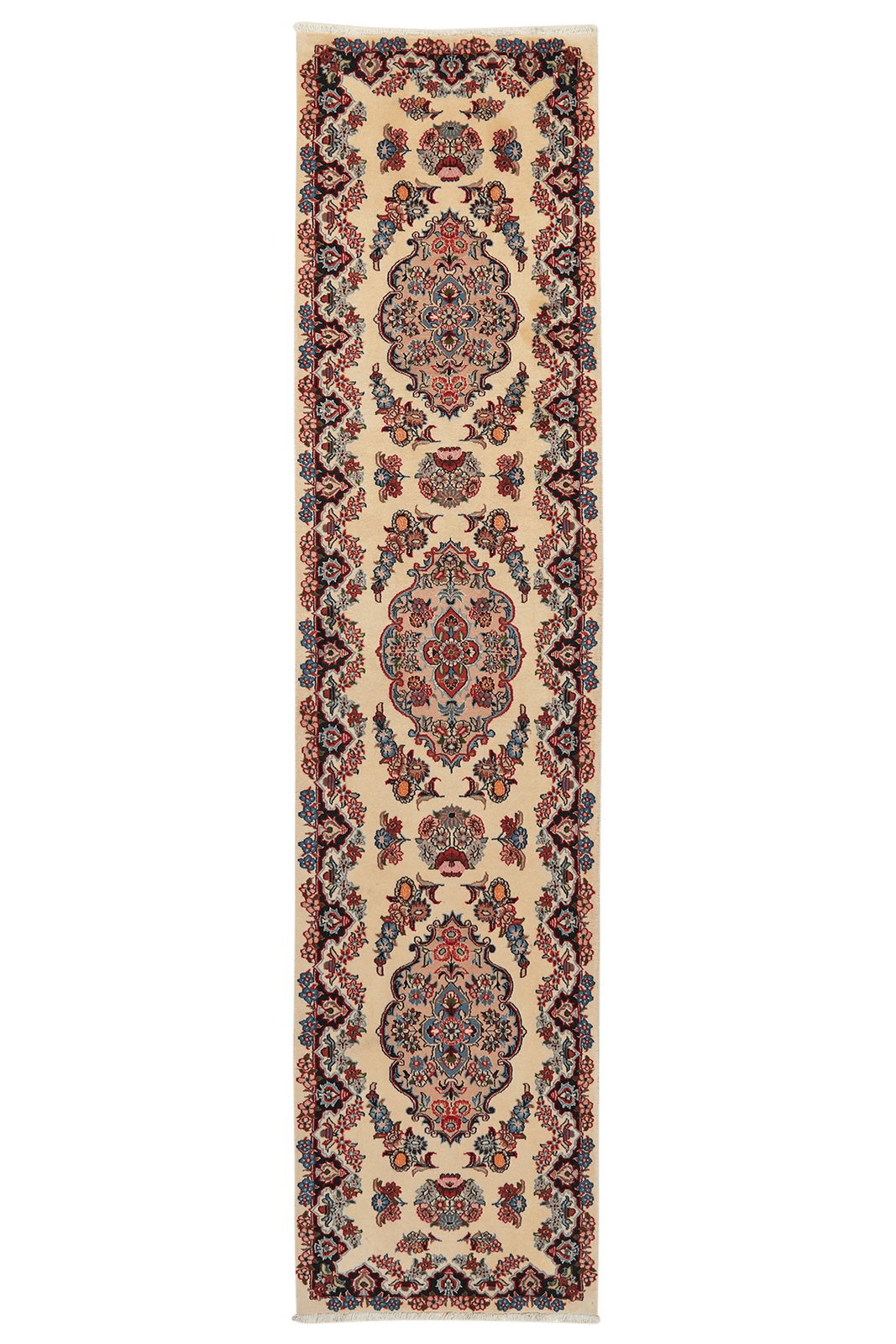Sarough — Hand-knotted, 70x297 cm, Beige, 100% Virgin Wool | Main view