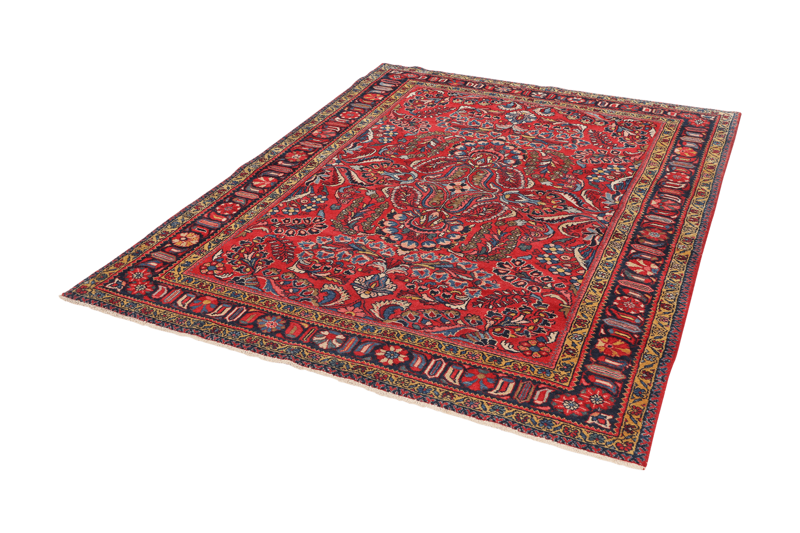 Lilian — Hand-knotted, 159x197 cm, Red, 100% Virgin Wool | View 5