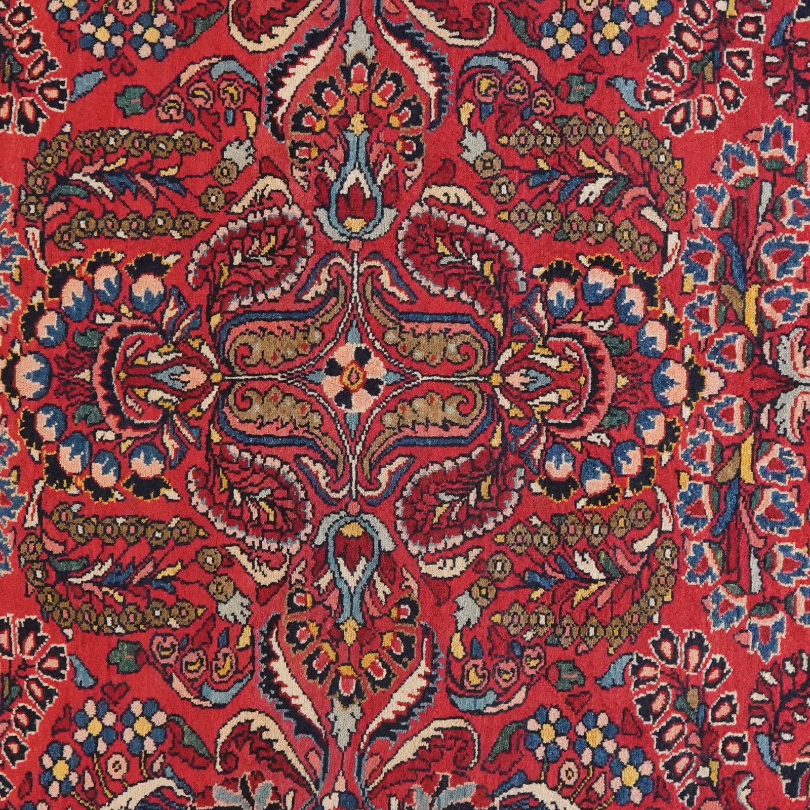 Lilian — Hand-knotted, 159x197 cm, Red, 100% Virgin Wool | View 6