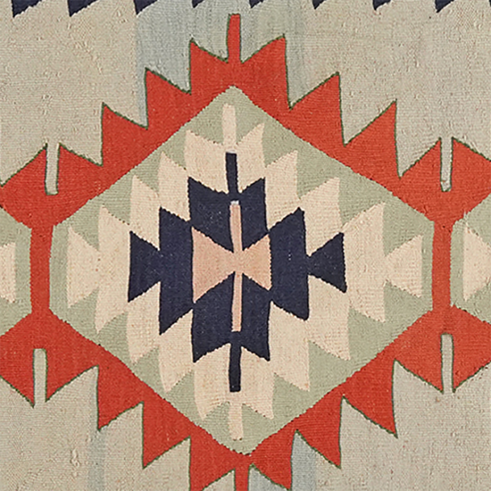Kelim — Handgefertigt, 157x114 cm, Beige, 100% Virgin Wool | View 5