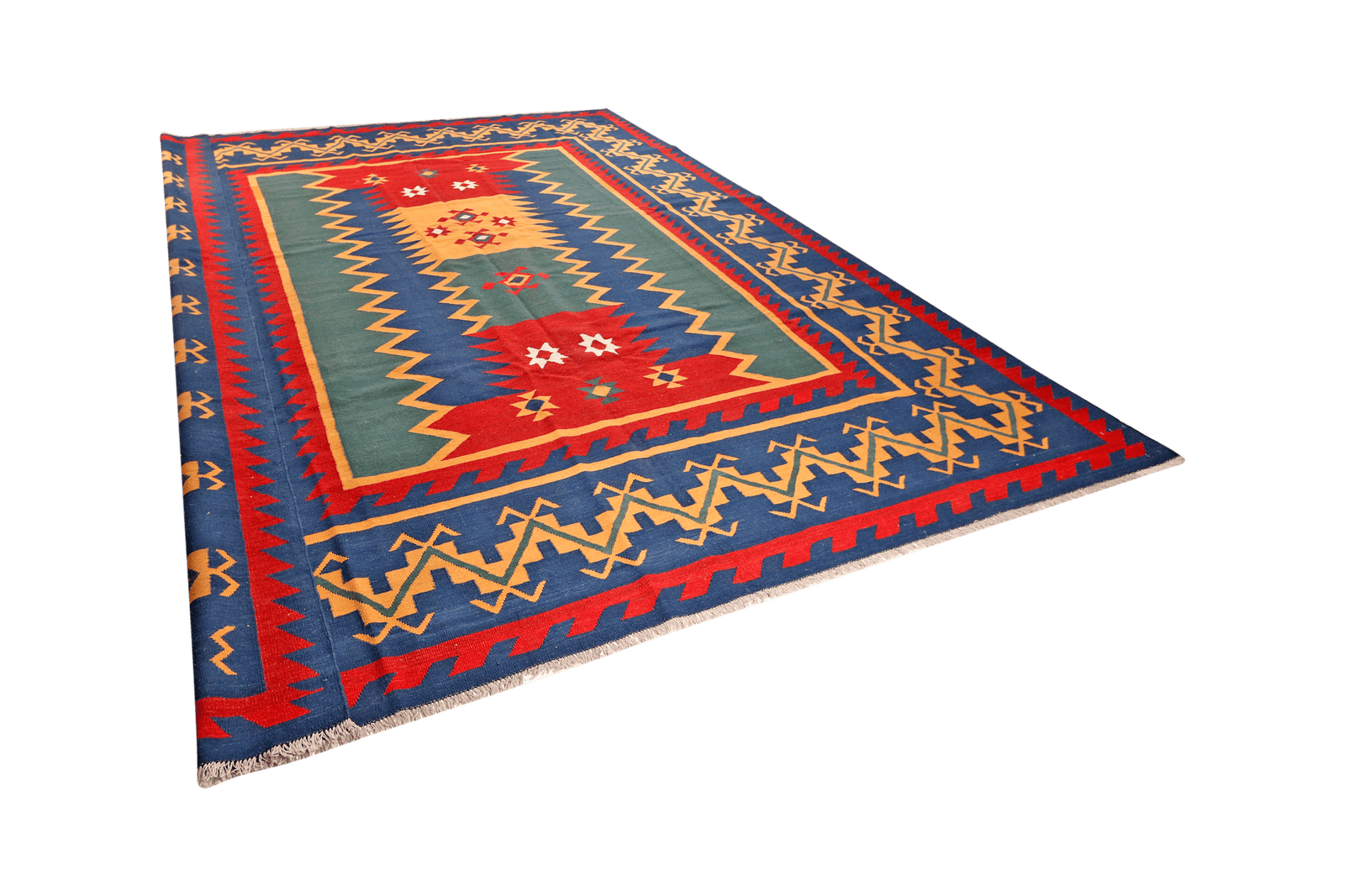 Kelim Gashgai — Handmade, 325x399 cm, Multicolor, 100% Virgin Wool | View 5
