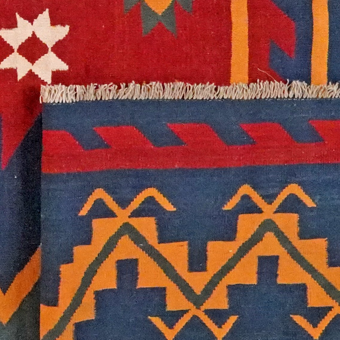Kelim Gashgai — Handmade, 325x399 cm, Multicolor, 100% Virgin Wool | View 6