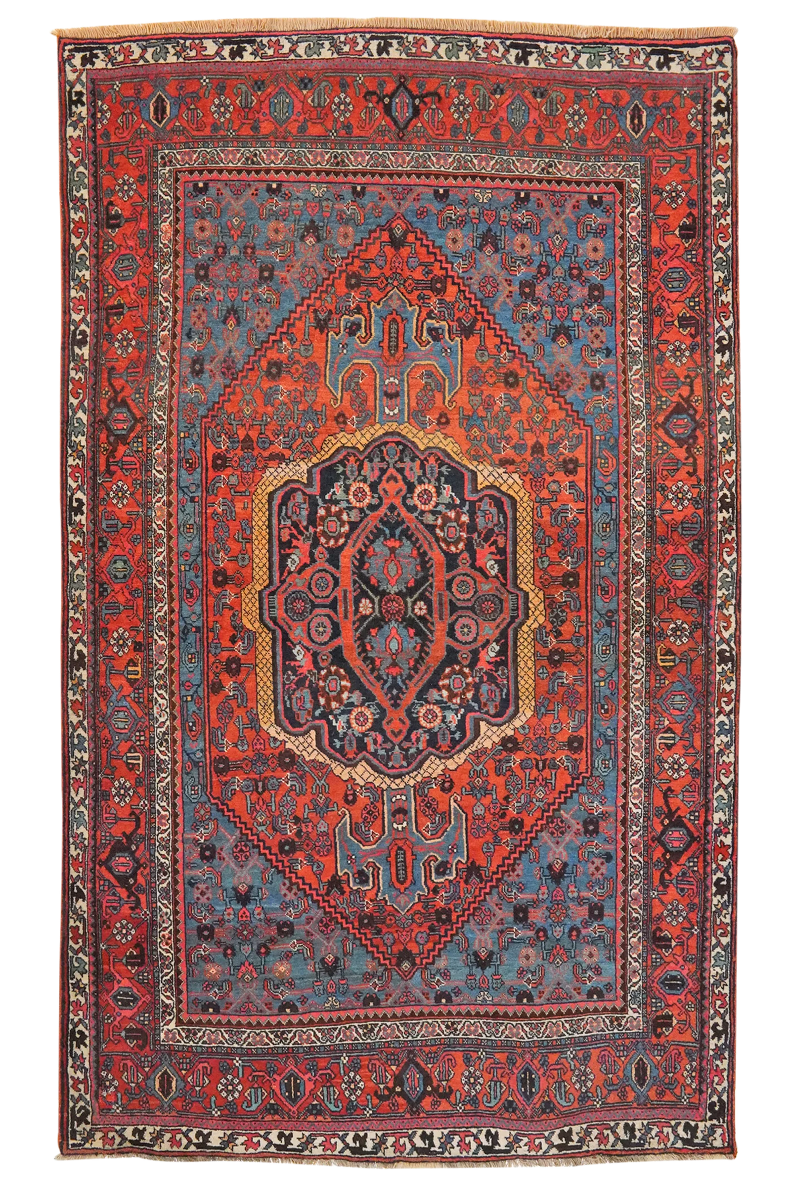Bidjar — Handgefertigt, 232x139 cm, Rot, 100% Virgin Wool | Main view