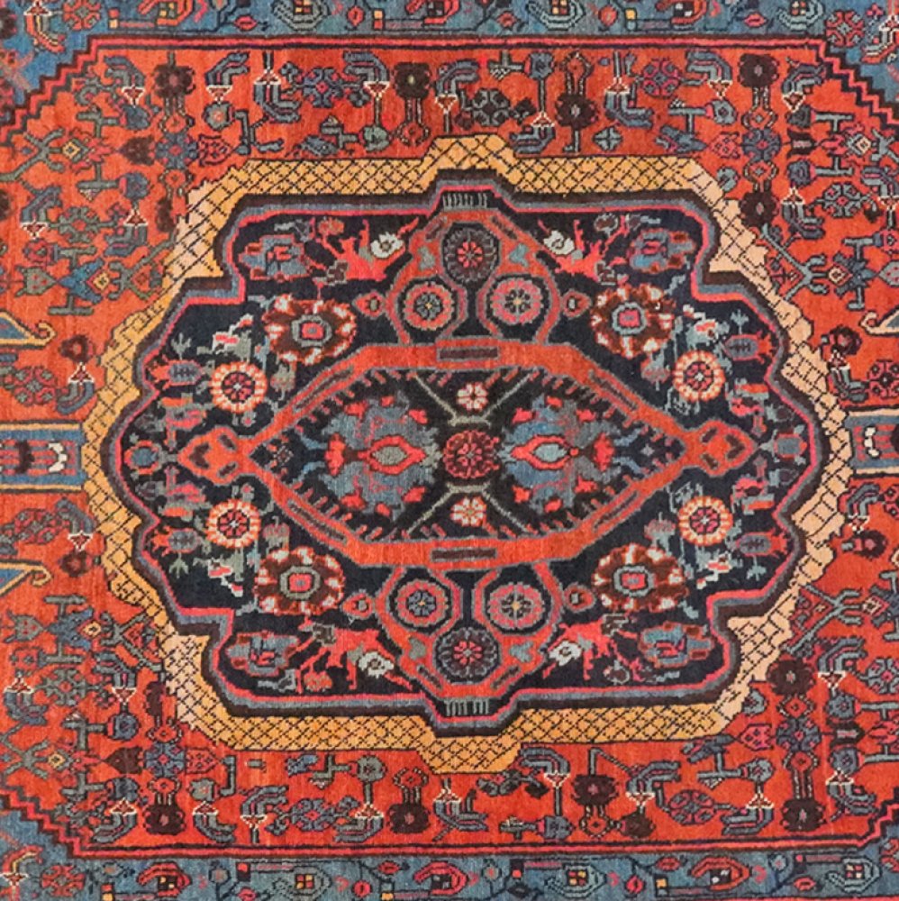 Bidjar — Hand-knotted, 139x232 cm, Red, 100% Virgin Wool | View 4