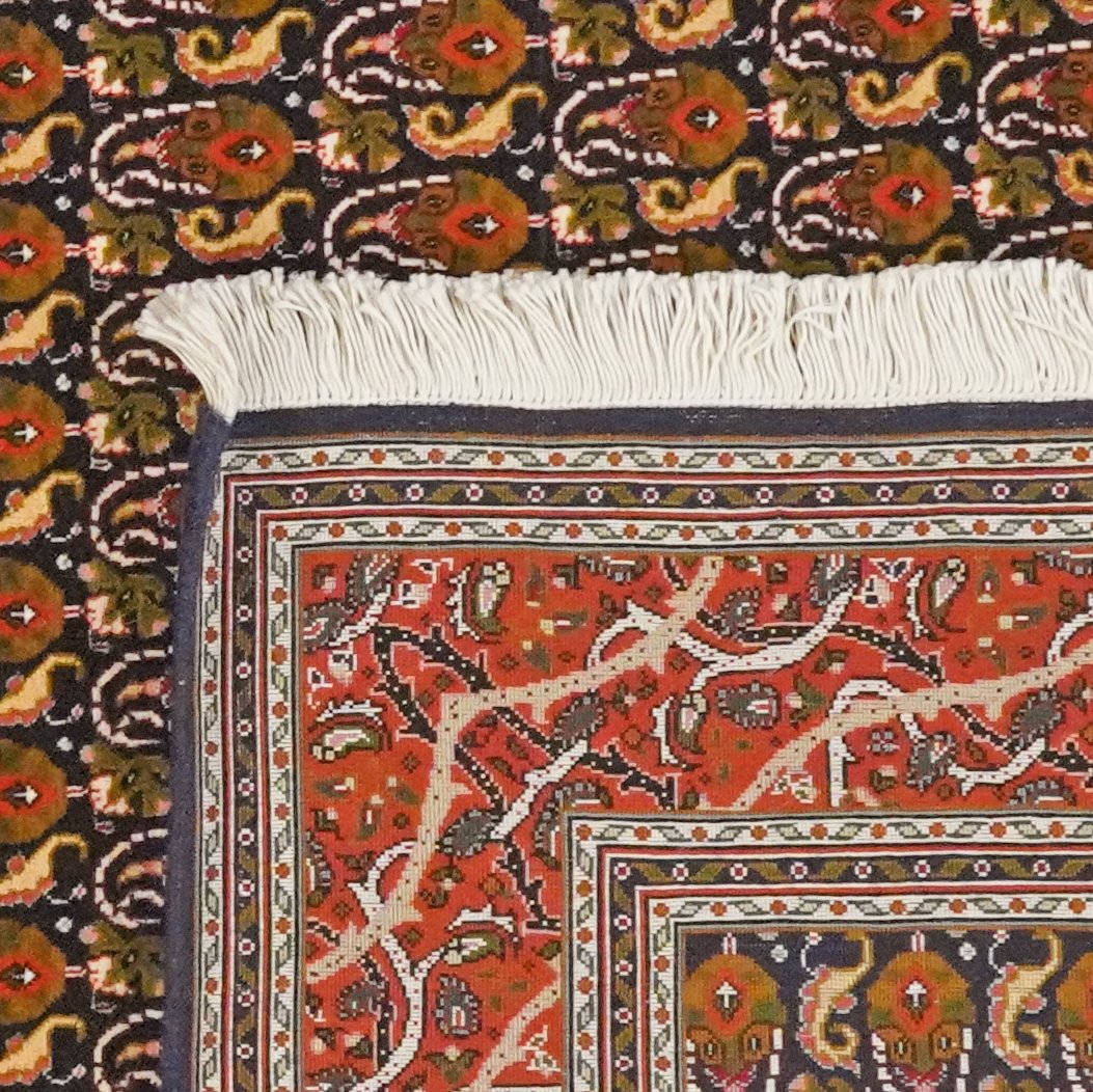 Tabriz 50 Raj — Hand-knotted, 102x151 cm, Black, 100% Virgin Wool | View 6