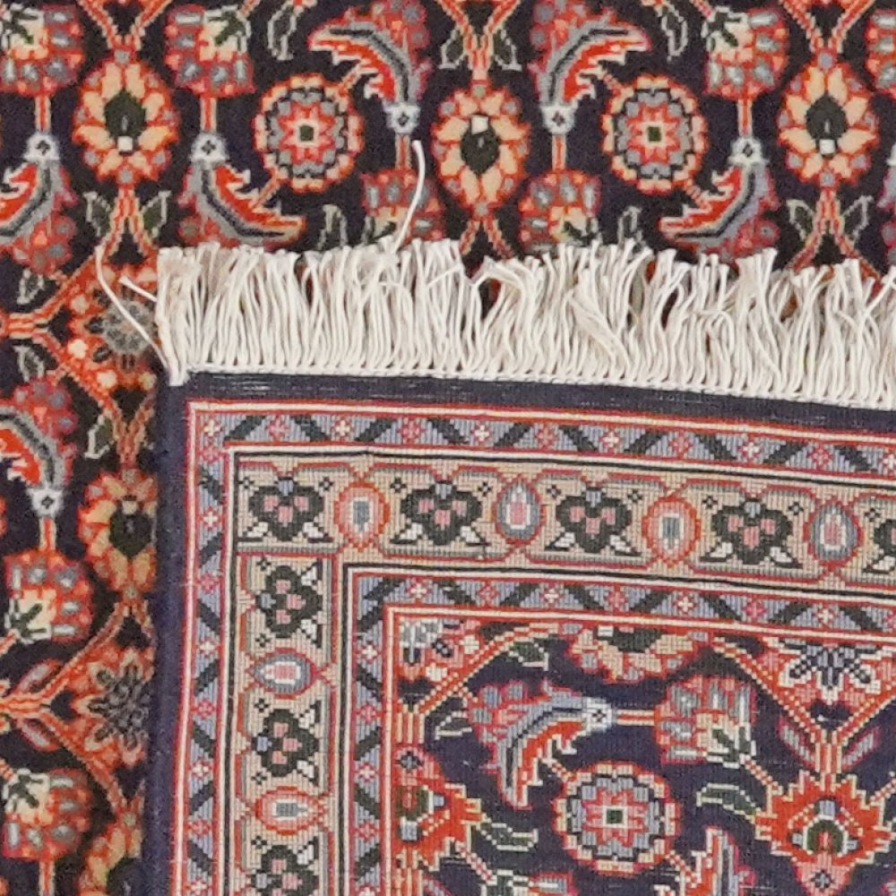 Tabriz 50 Raj — Hand-knotted, 66x200 cm, Blue, 100% Virgin Wool | View 6