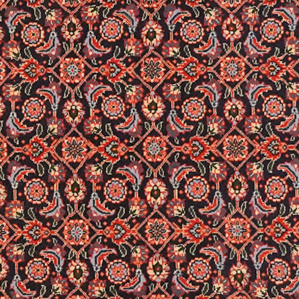 Tabriz 50 Raj — Hand-knotted, 69x200 cm, Black, 100% Virgin Wool | View 4