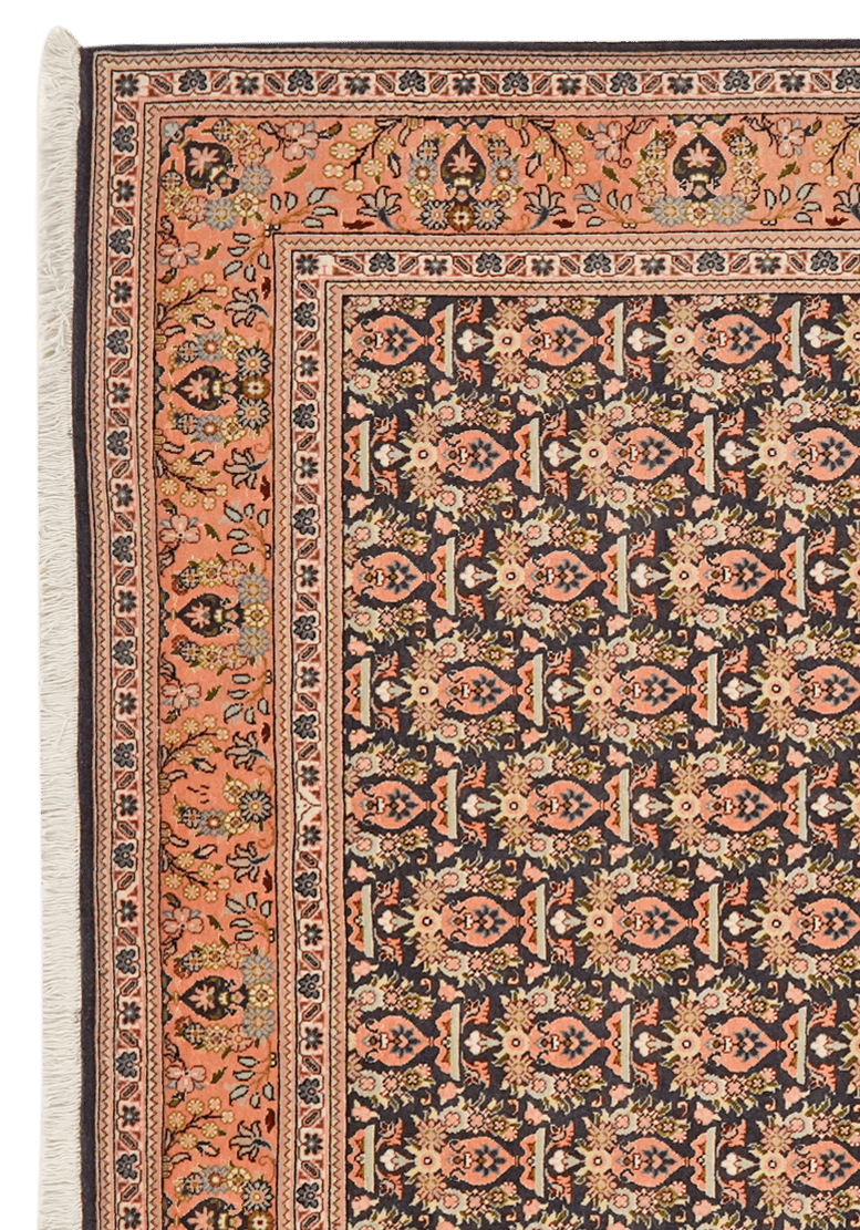 Tabriz 50 Raj — Hand-knotted, 151x201 cm, Orange, 100% Virgin Wool | View 3