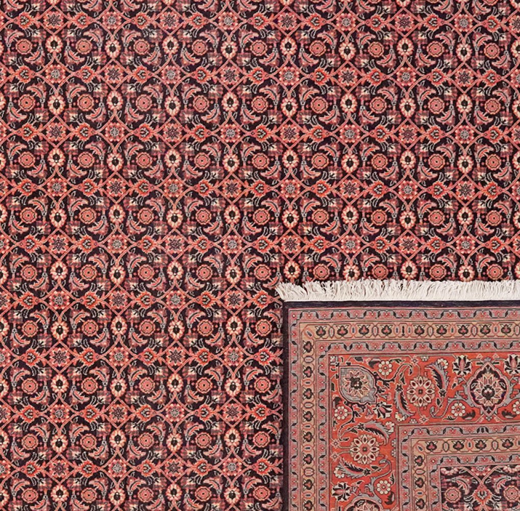 Tabriz 50 Raj — Hand-knotted, 204x302 cm, Blue, 100% Virgin Wool | View 6