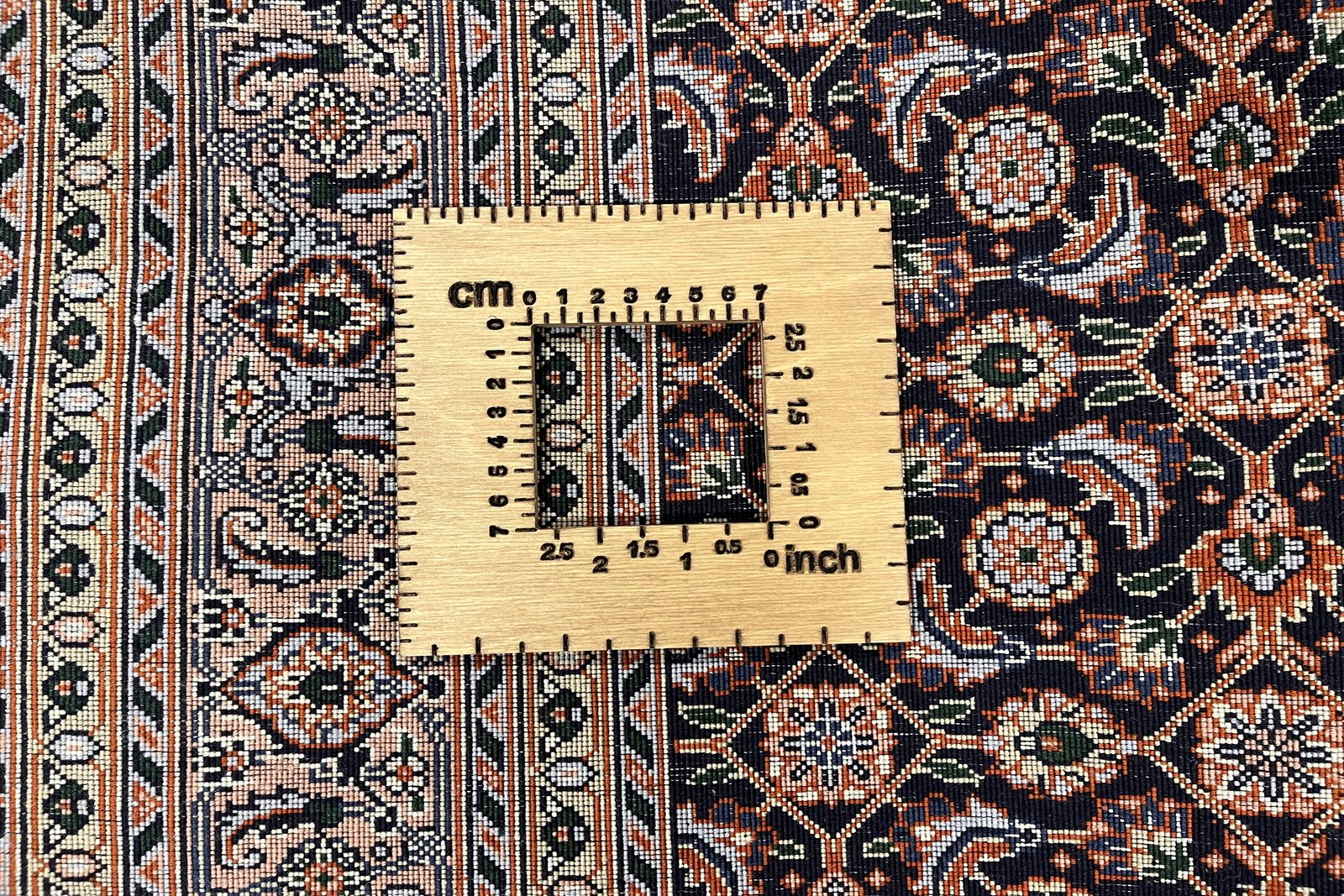 Tabriz 50 Raj — Hand-knotted, 105x151 cm, Blue, 95% Schurwolle, 5% Seide | View 11