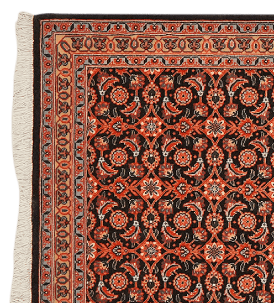 Tabriz 50 Raj — Hand-knotted, 70x196 cm, Orange, 100% Virgin Wool | View 3