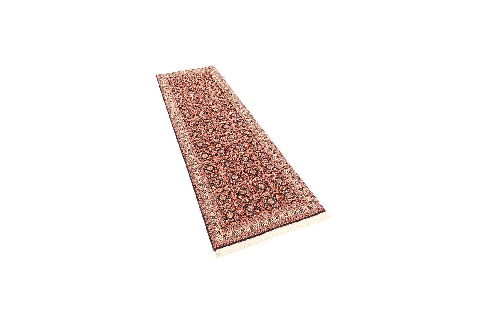 Tabriz 50 Raj — Hand-knotted, 65x202 cm, Black, 100% Virgin Wool | View 5