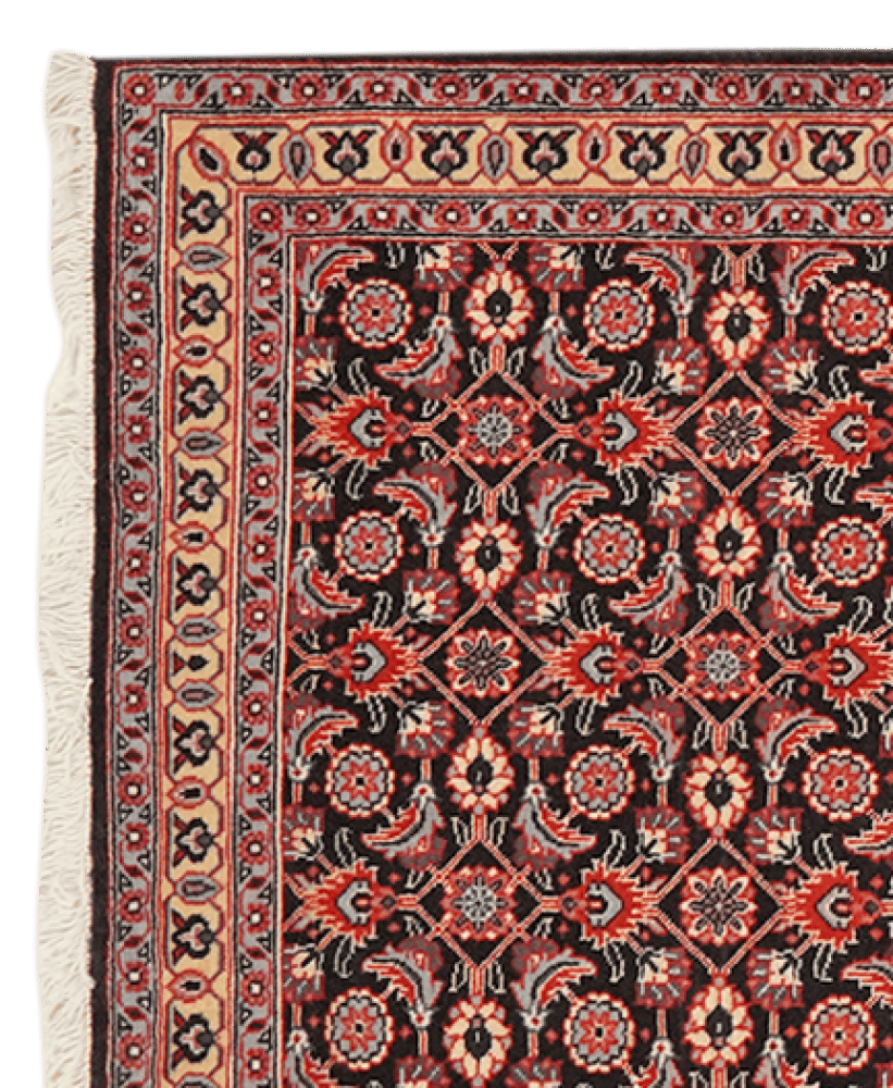 Tabriz 50 Raj — Hand-knotted, 66x200 cm, Blue, 100% Virgin Wool | View 3