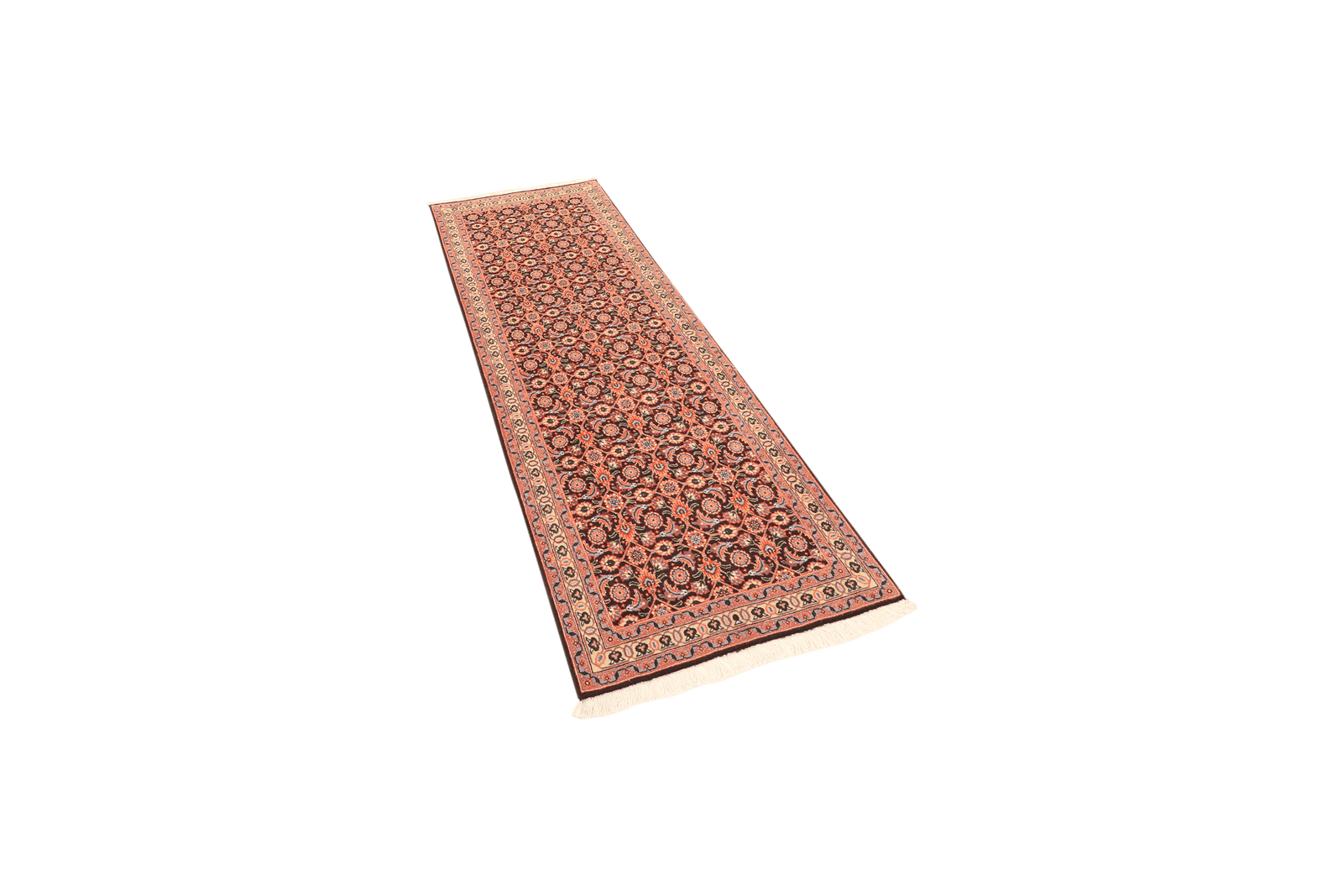 Tabriz 50 Raj — Hand-knotted, 67x200 cm, Blue, 100% Virgin Wool | View 5