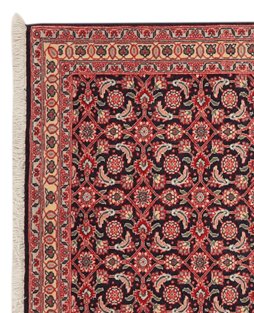 Tabriz 50 Raj — Hand-knotted, 70x189 cm, Blue, 100% Virgin Wool | View 3