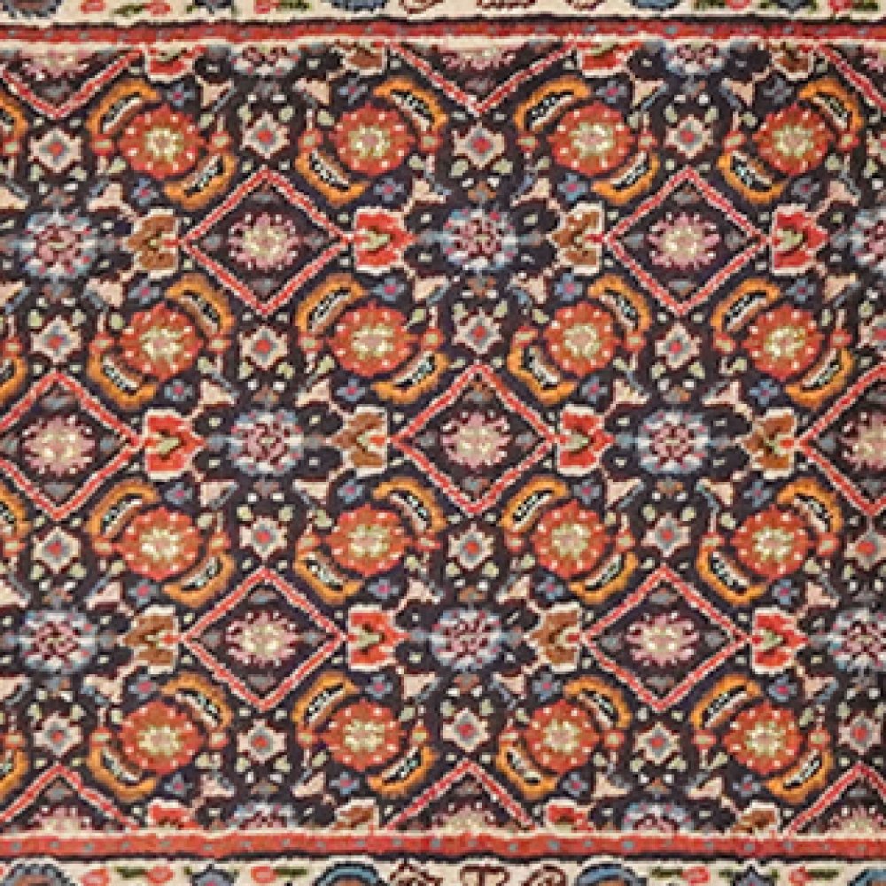 Moud Mahi — Hand-knotted, 48x203 cm, Blue, 100% Virgin Wool | View 4