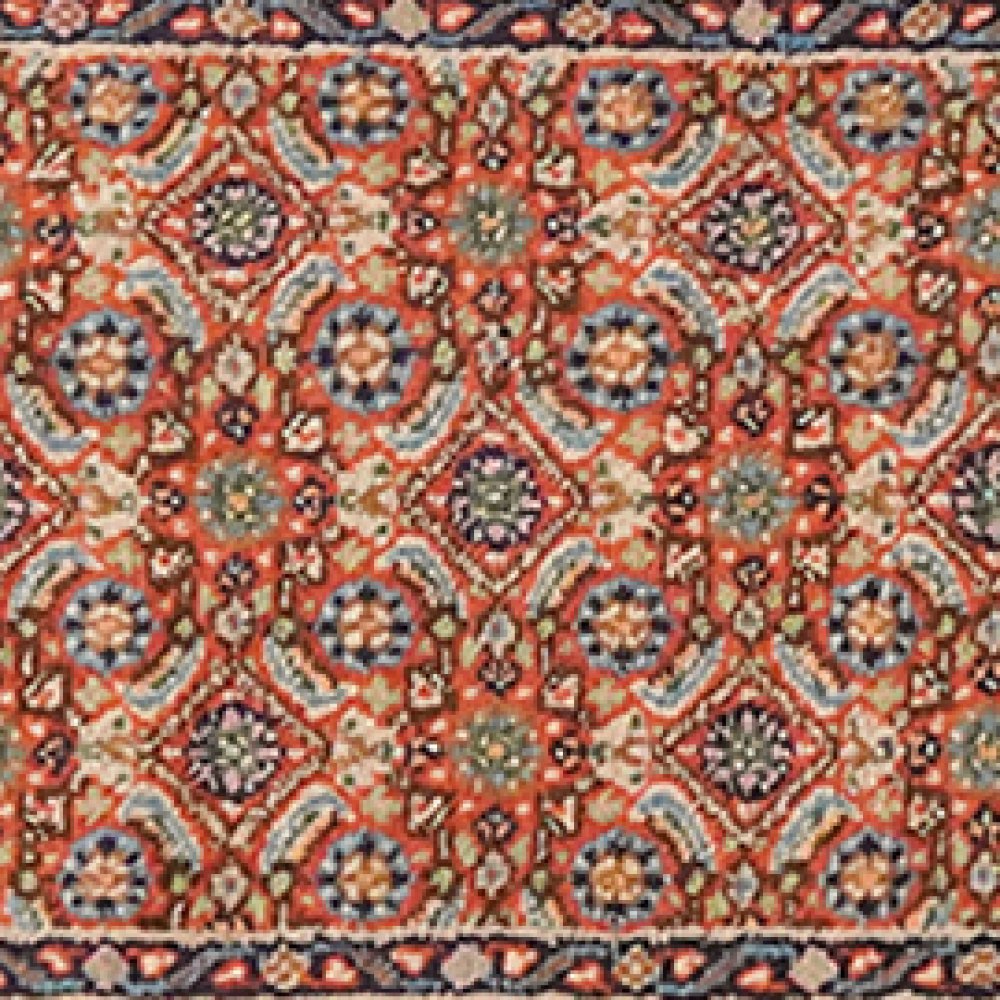 Moud Mahi — Hand-knotted, 49x196 cm, Red, 100% Virgin Wool | View 4