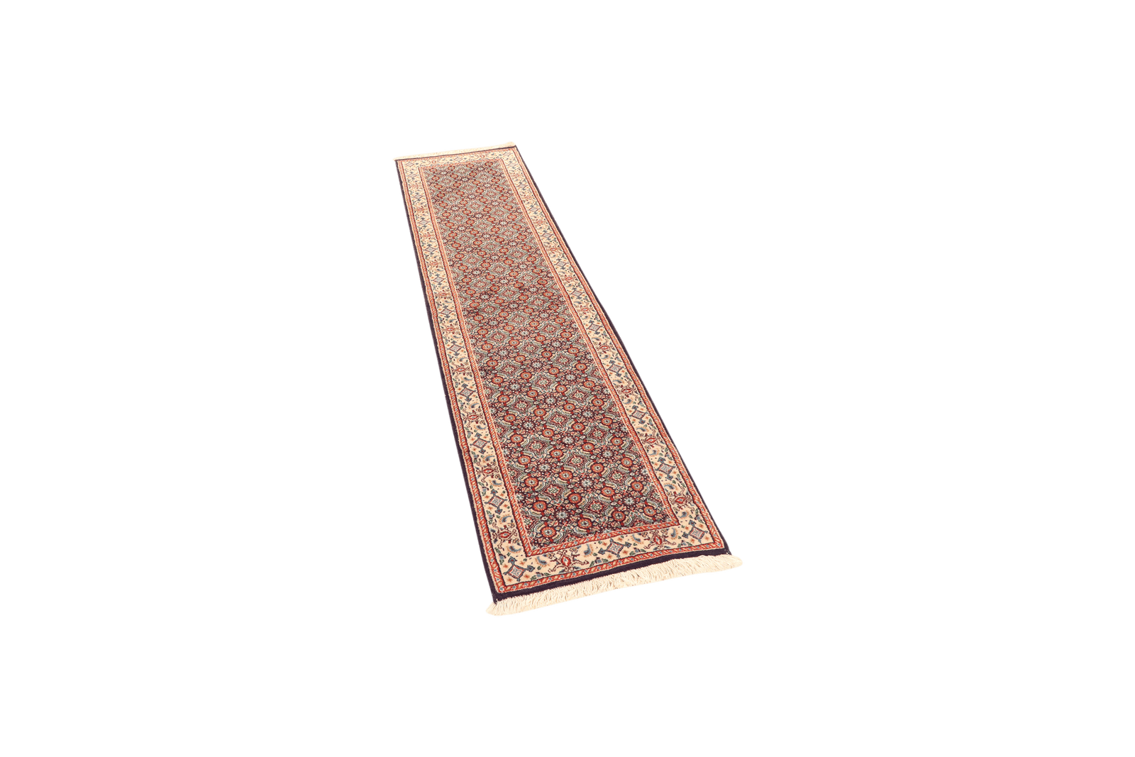 Moud Mahi — Hand-knotted, 49x195 cm, Blue, 100% Virgin Wool | View 5