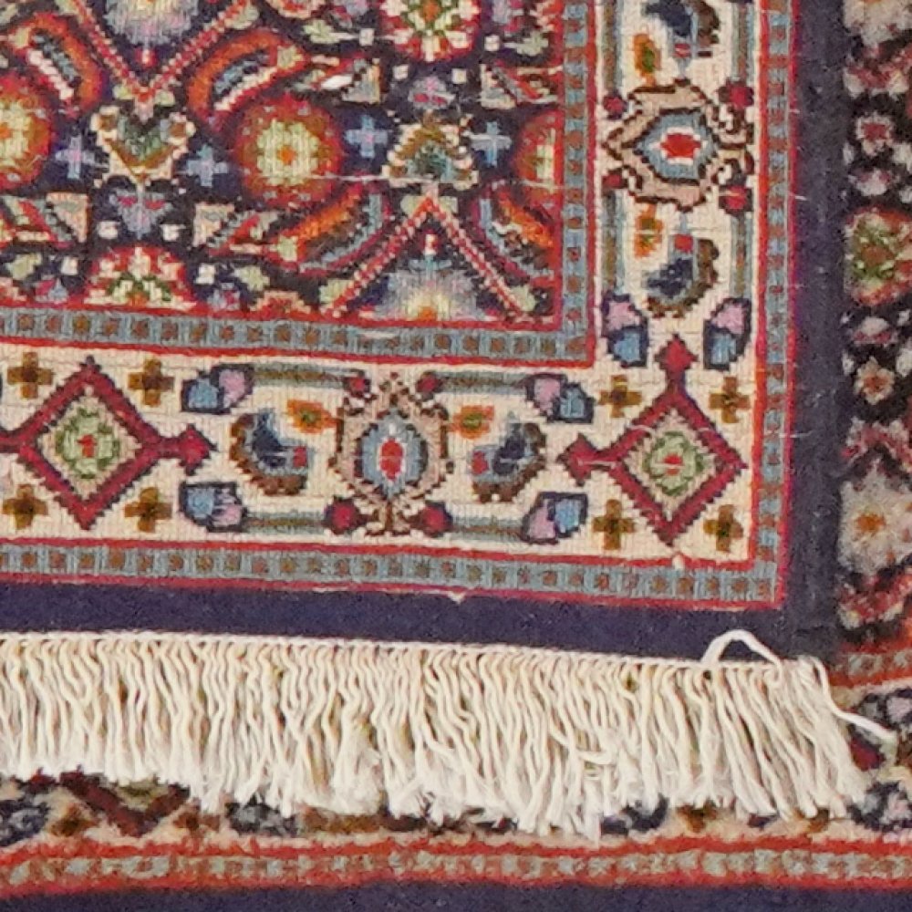 Moud Mahi — Hand-knotted, 48x199 cm, Blue, 100% Virgin Wool | View 6