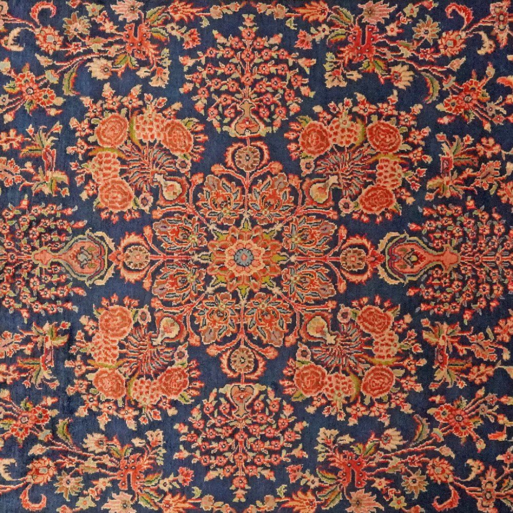 Ekbatan — Hand-knotted, 197x293 cm, Blue, 100% Virgin Wool | View 4