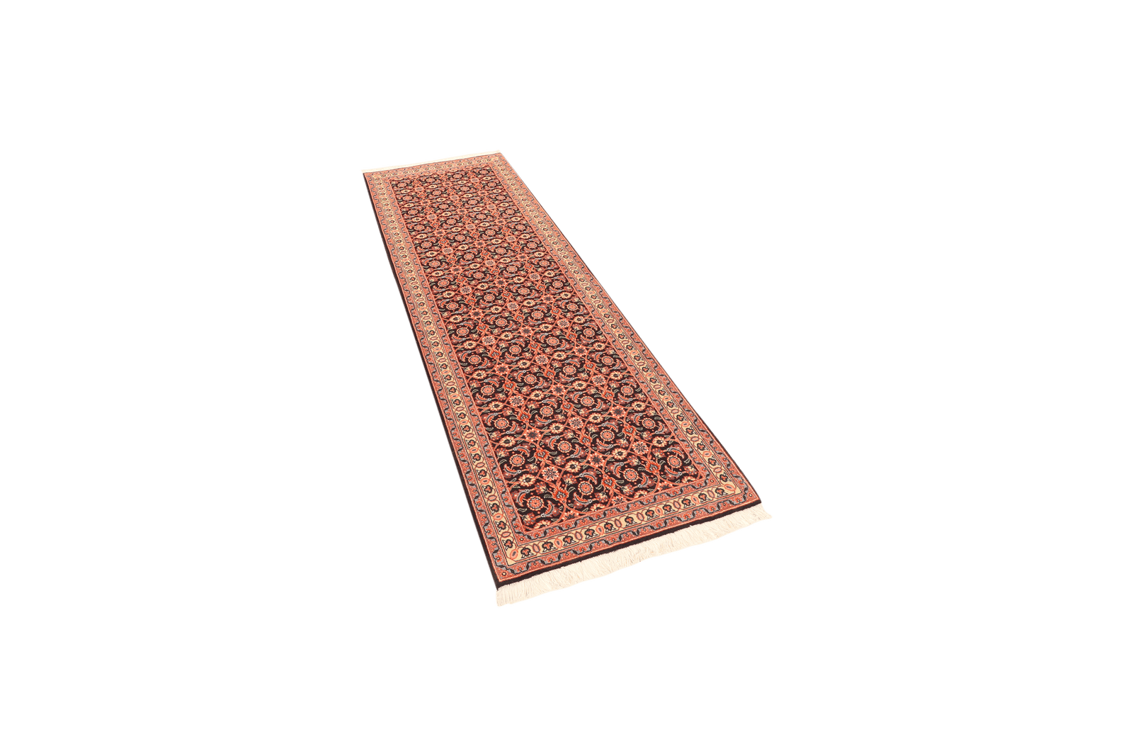 Tabriz 50 Raj — Hand-knotted, 65x197 cm, Blue, 100% Virgin Wool | View 5