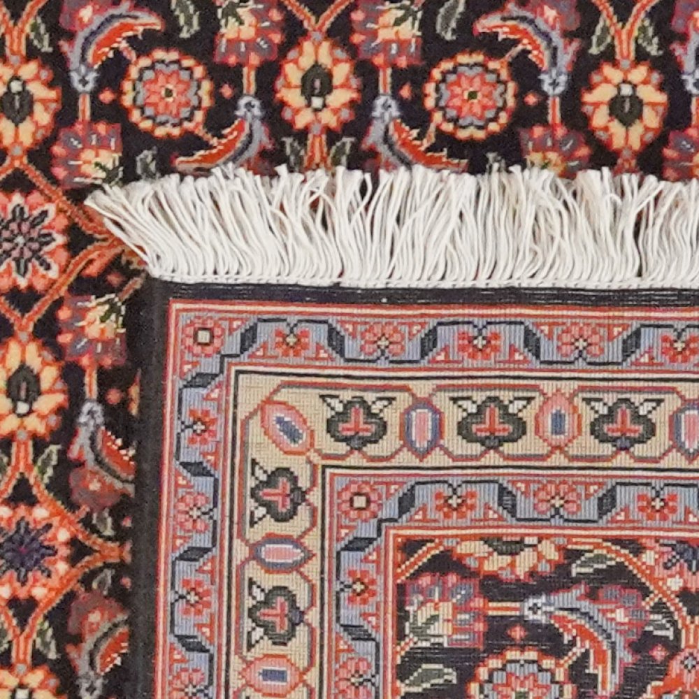 Tabriz 50 Raj — Hand-knotted, 65x197 cm, Blue, 100% Virgin Wool | View 6