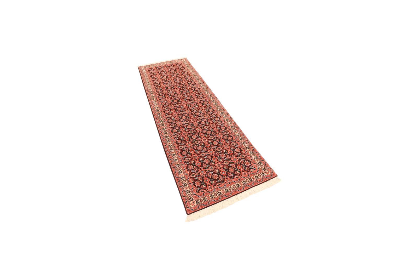 Tabriz 50 Raj — Hand-knotted, 65x199 cm, Blue, 100% Virgin Wool | View 5