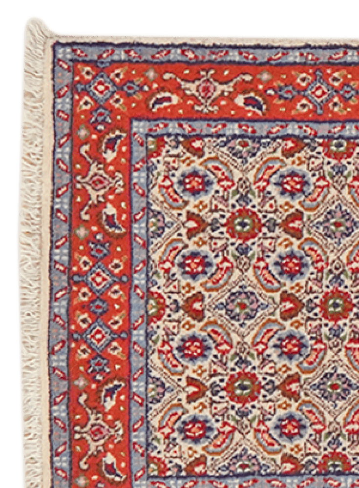 Moud Mahi — Hand-knotted, 48x195 cm, Beige, 100% Virgin Wool | View 3