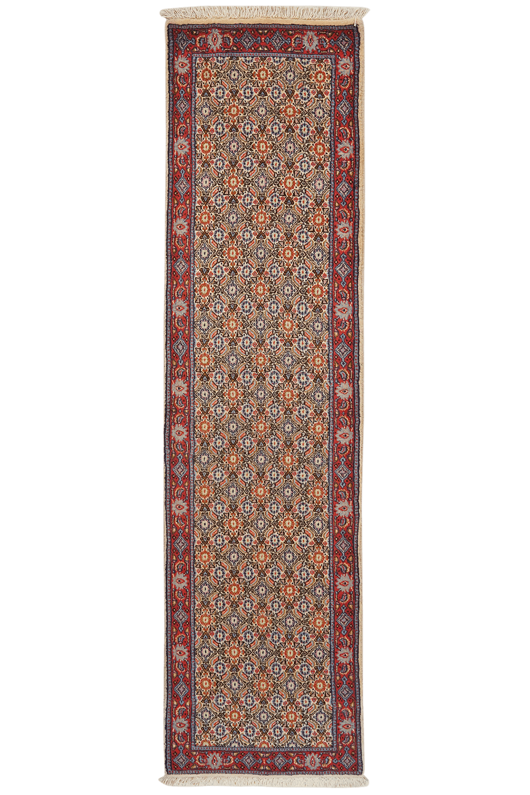 Moud Mahi — Hand-knotted, 53x202 cm, Beige, 100% Virgin Wool | Main view
