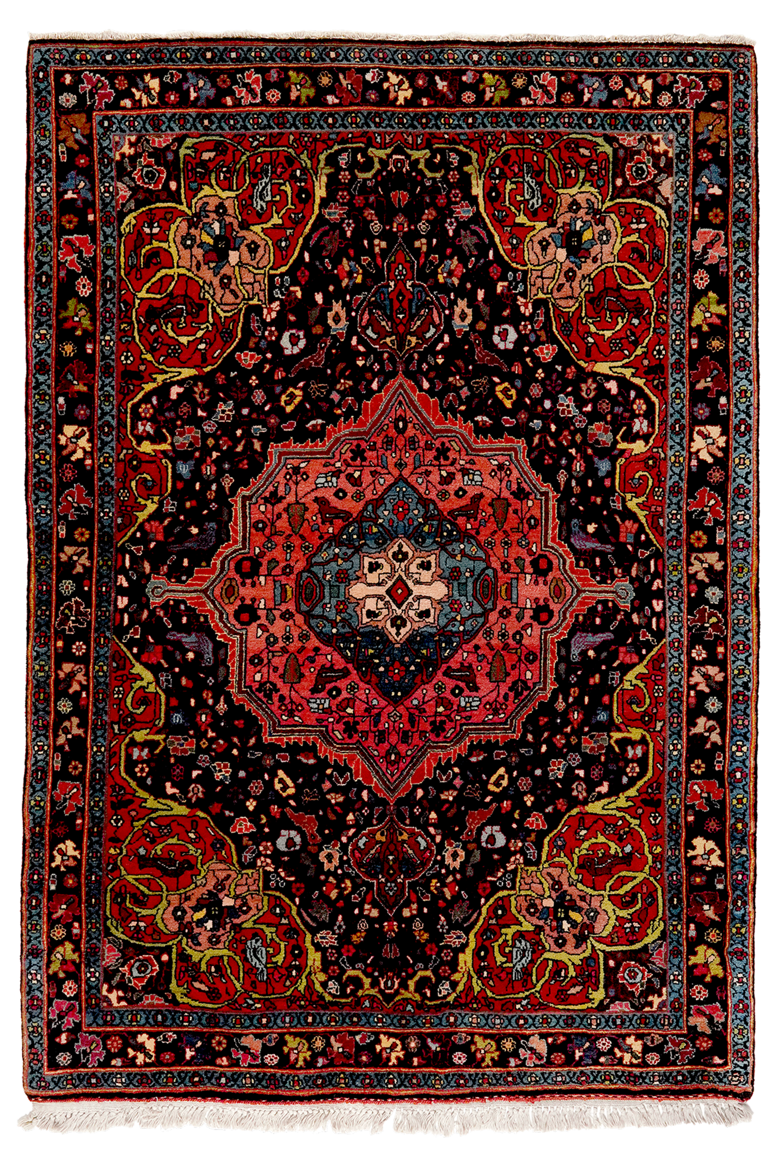 Bidjar — Handgefertigt, 159x113 cm, Blau, 100% Virgin Wool | Main view