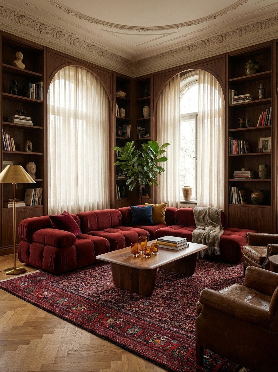 Bidjar — Handgefertigt, 170x121 cm, Rot, 100% Virgin Wool | Back view