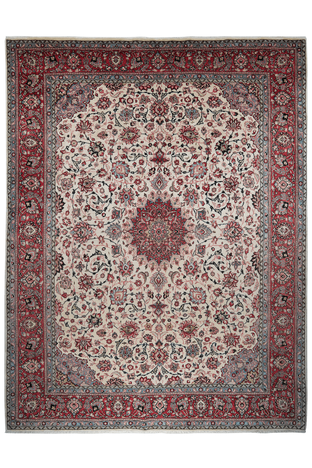 Sarough — Hand-knotted, 275x367 cm, Beige, 100% Virgin Wool | Main view