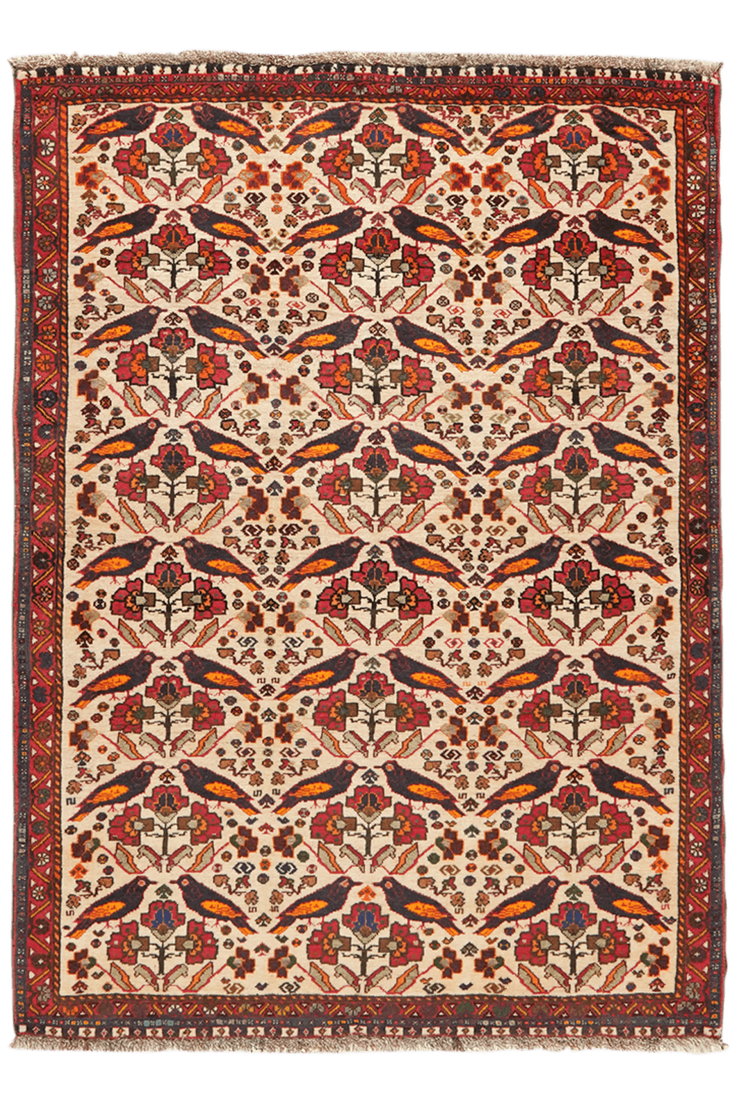 Gashgai — Hand-knotted, 110x153 cm, Beige, 100% Virgin Wool | Main view