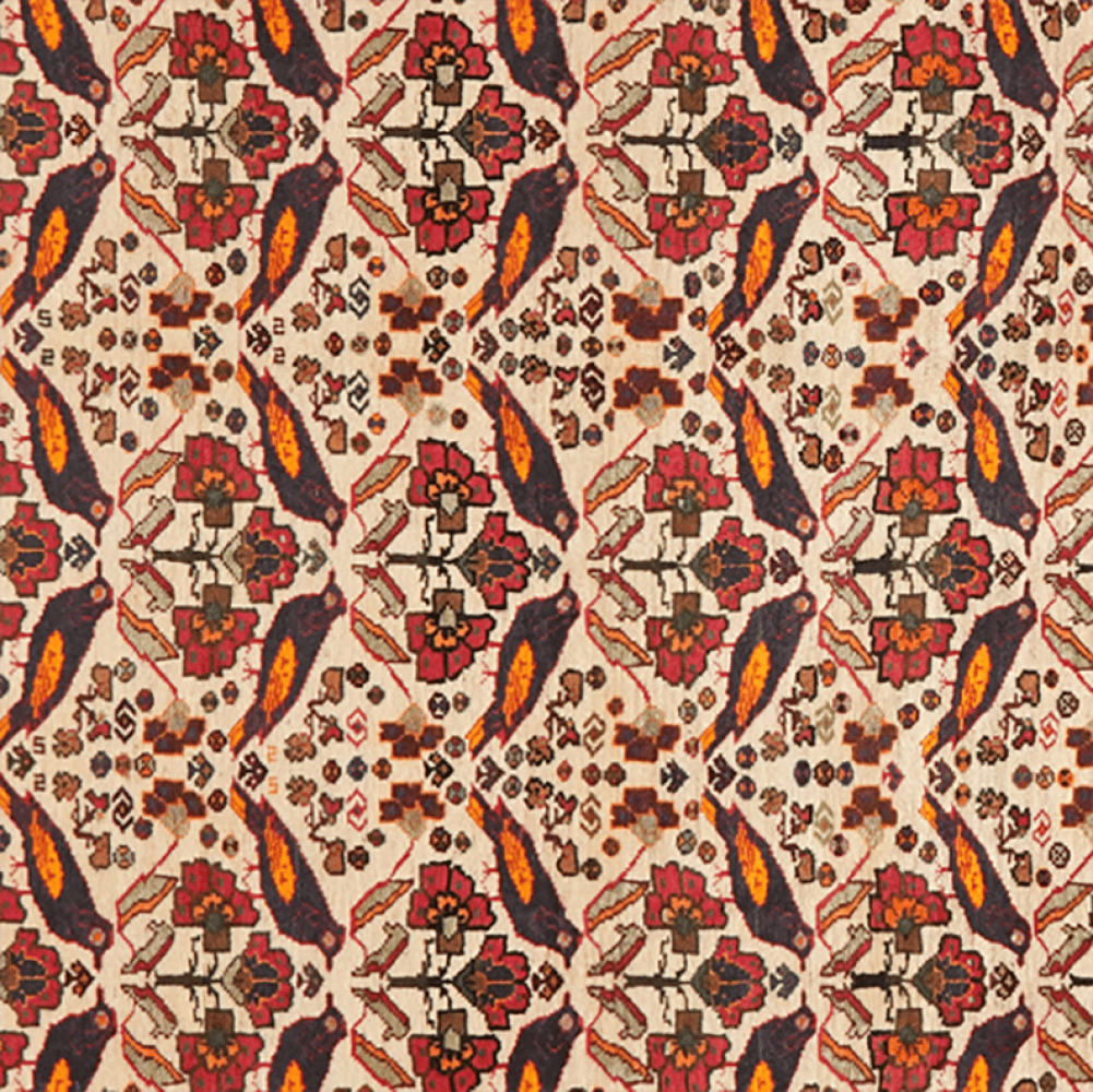 Gashgai — Hand-knotted, 110x153 cm, Beige, 100% Virgin Wool | View 4