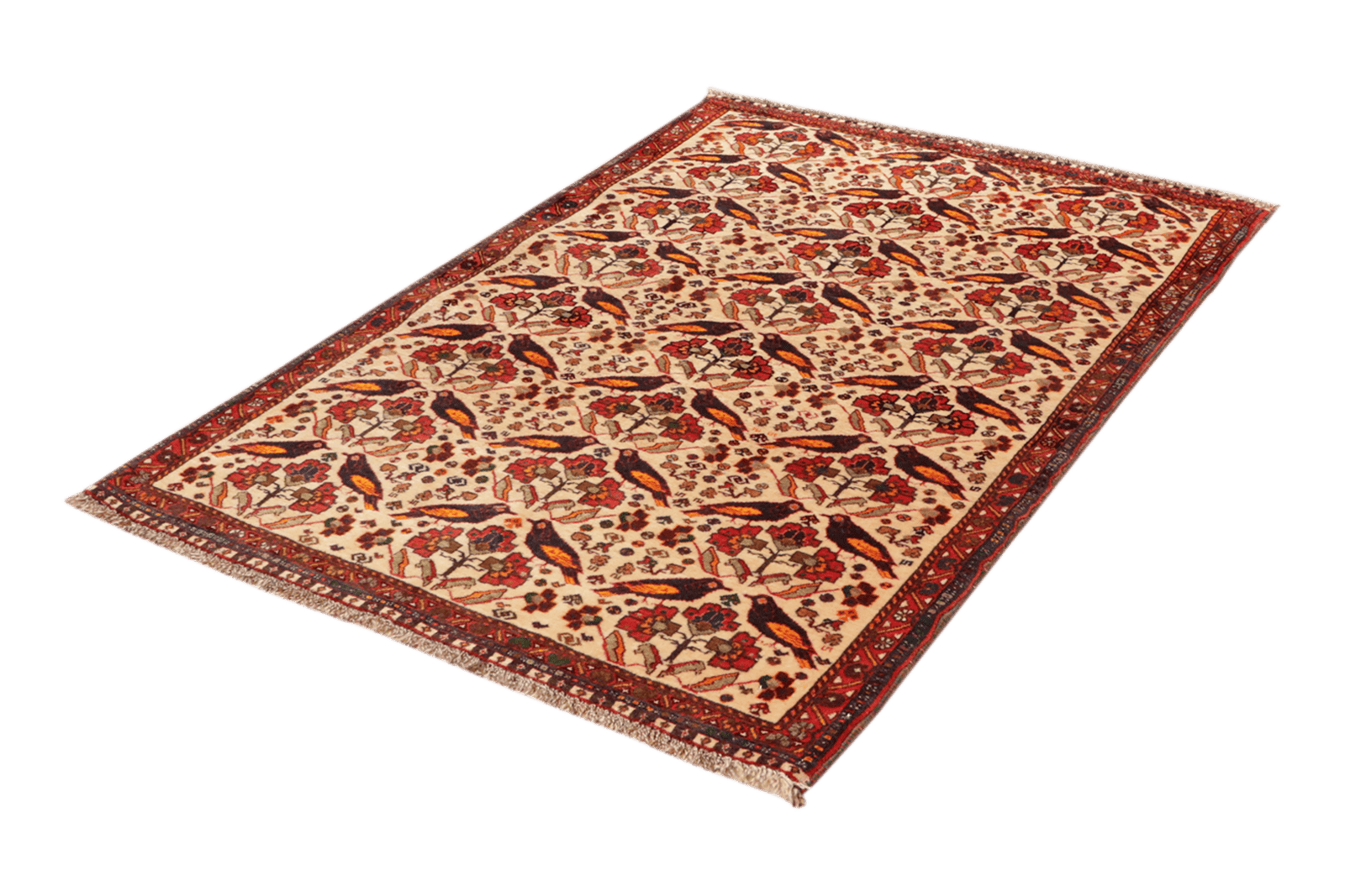 Gashgai — Hand-knotted, 110x153 cm, Beige, 100% Virgin Wool | View 5
