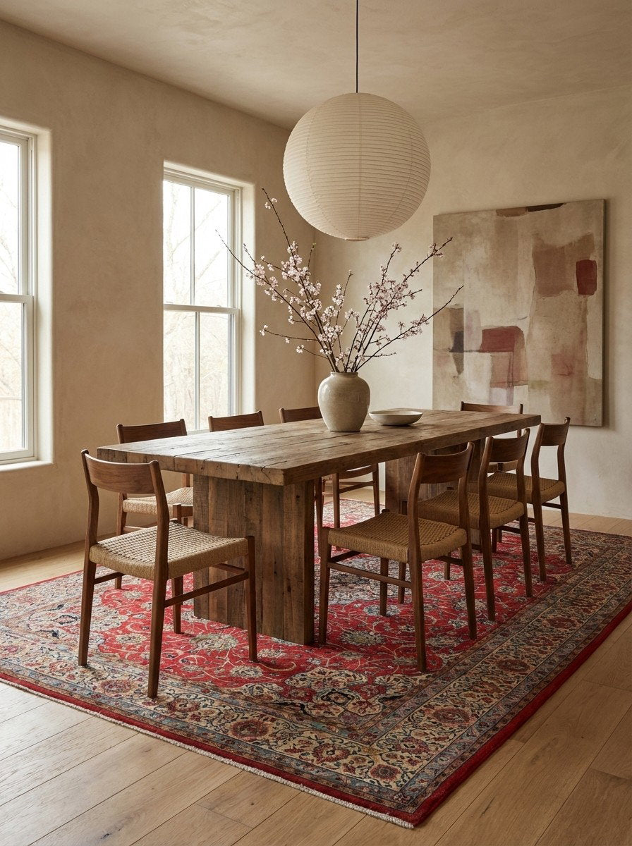 Sarough — Handgefertigt, 368x275 cm, Beige, 100% Virgin Wool | Detail view