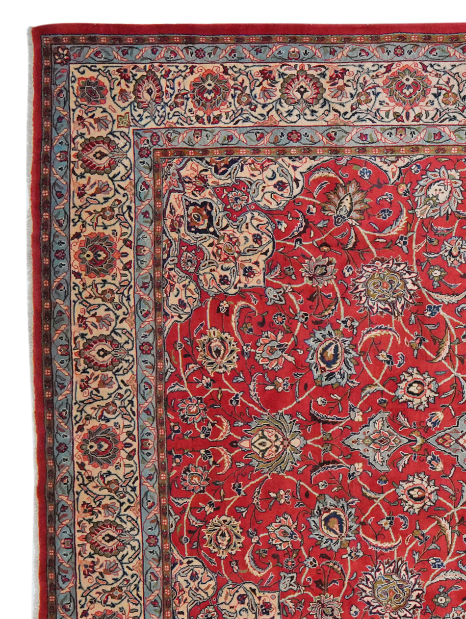 Sarough — Handgefertigt, 368x275 cm, Beige, 100% Virgin Wool | View 4