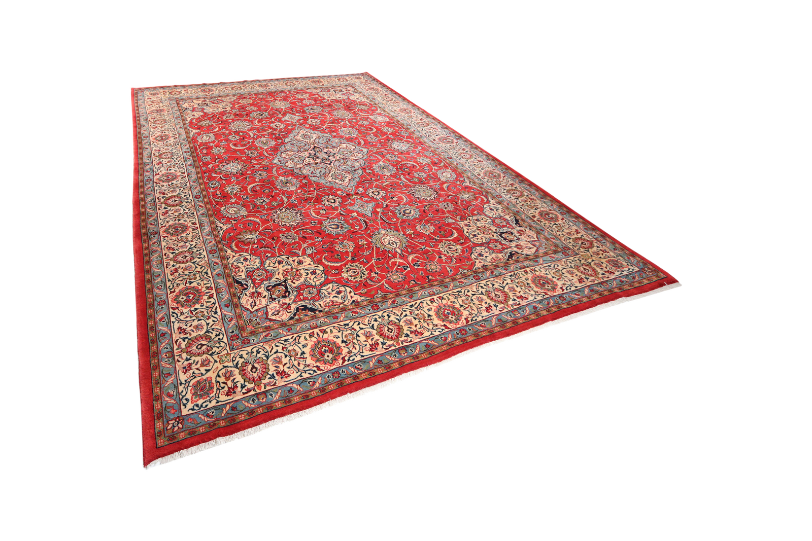 Sarough — Handgefertigt, 368x275 cm, Beige, 100% Virgin Wool | View 6