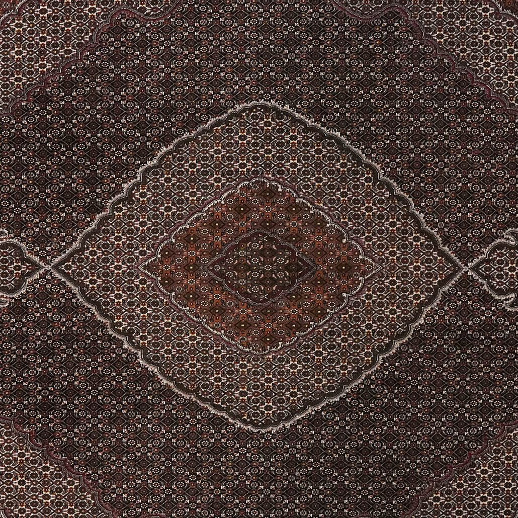 Tabriz 40 Raj — Hand-knotted, 250x346 cm, Black, 100% Virgin Wool | View 4