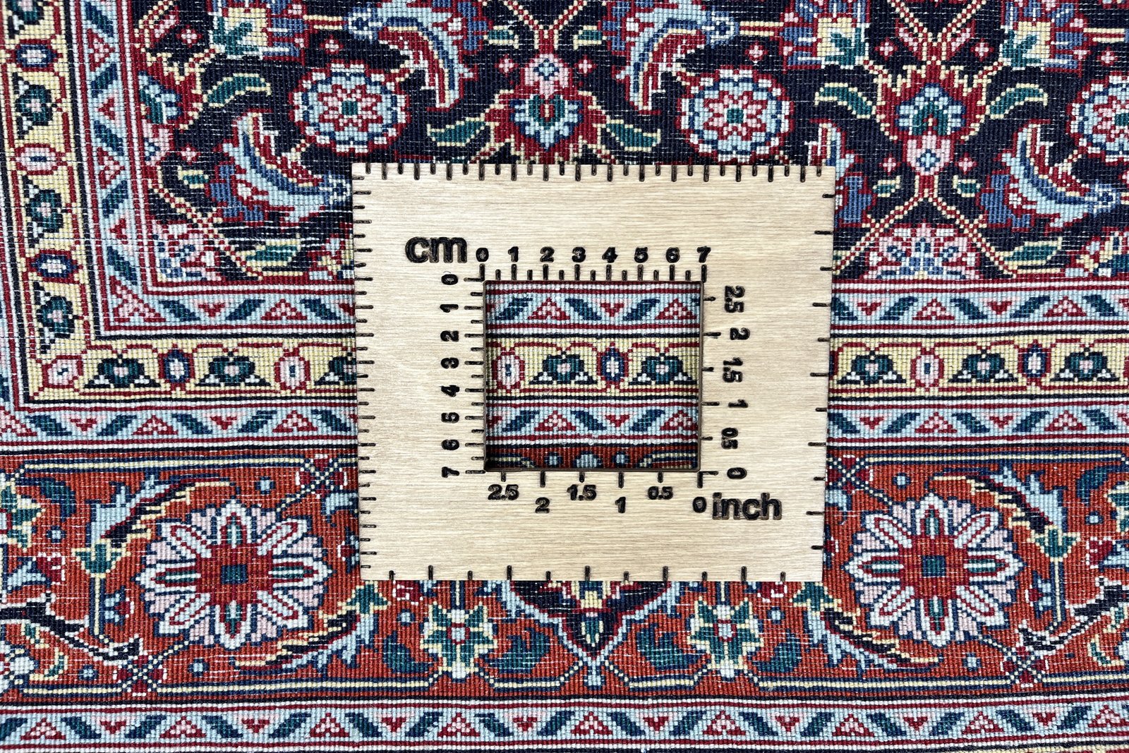 Tabriz 50 Raj — Hand-knotted, 147x207 cm, Blue, 100% Virgin Wool | View 11