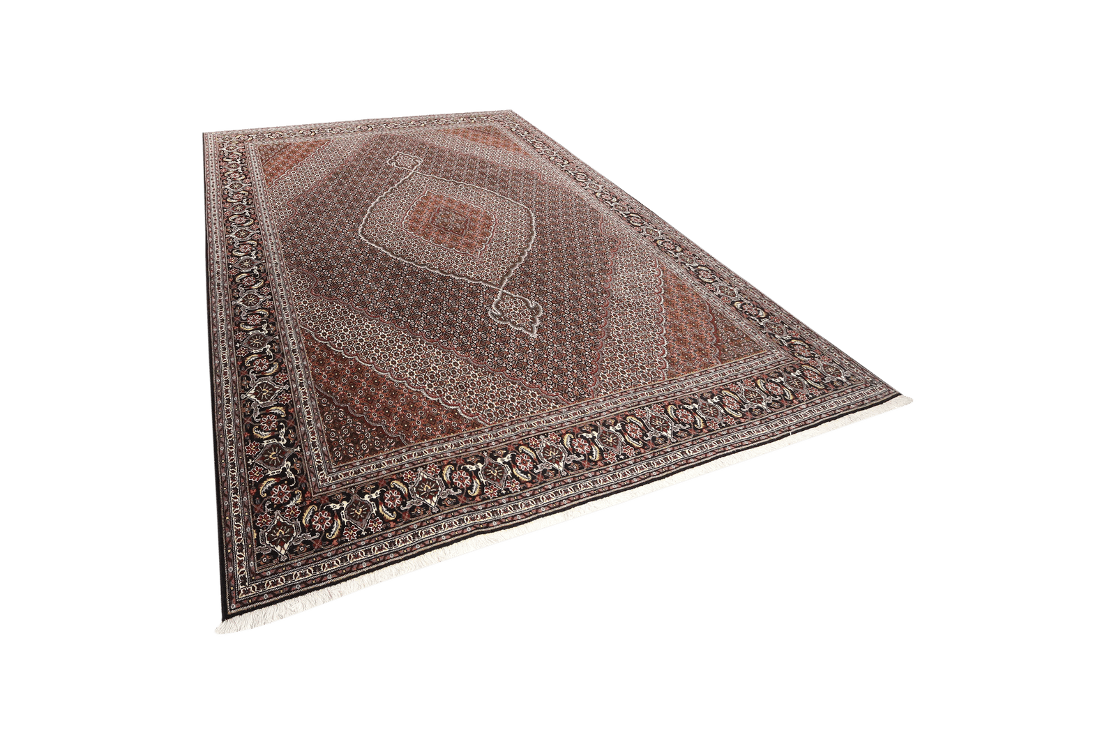 Tabriz 40 Raj — Hand-knotted, 245x345 cm, Brown, 100% Virgin Wool | View 5