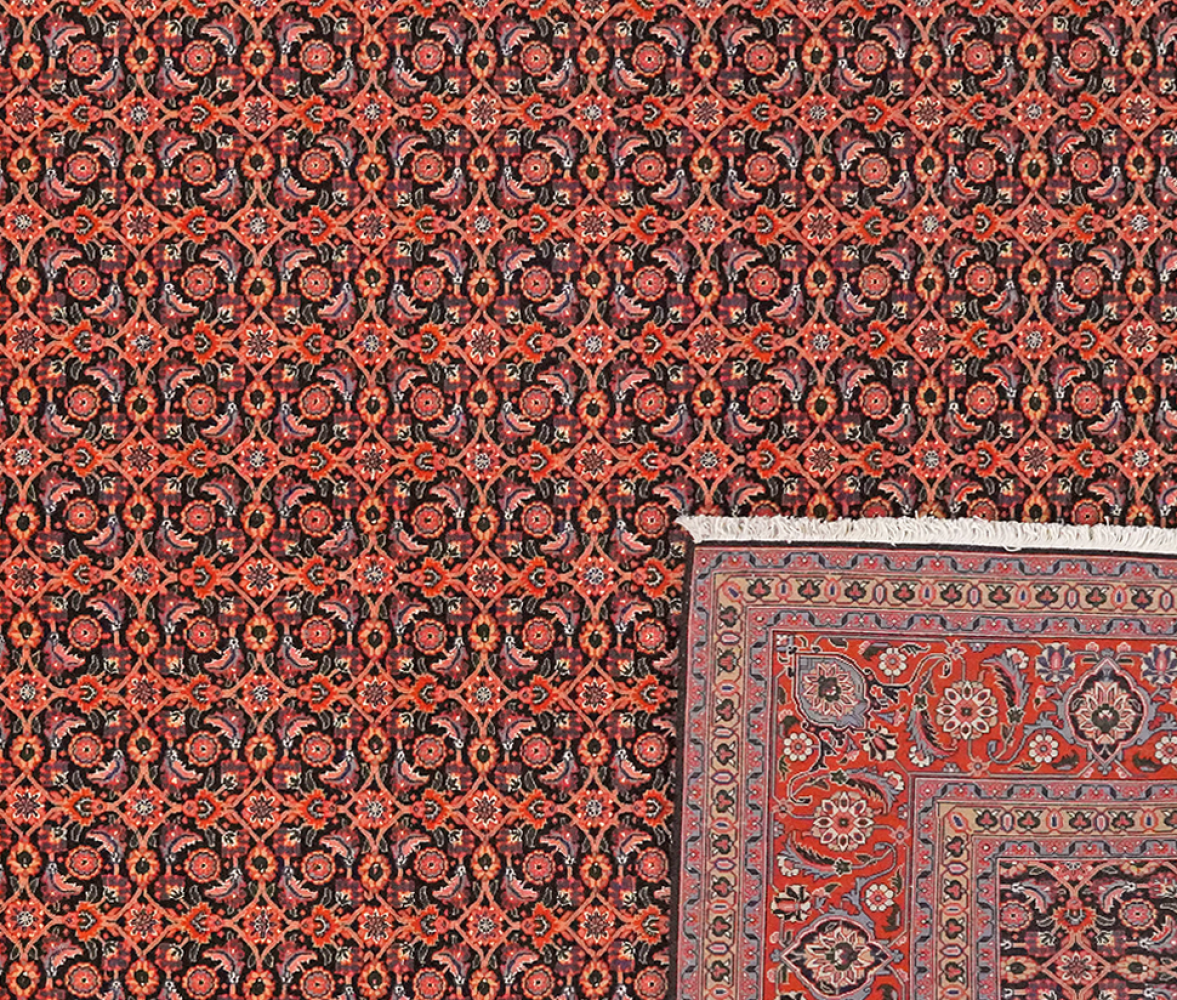 Tabriz 50 Raj — Handgefertigt, 297x202 cm, Rot, 100% Virgin Wool | View 7