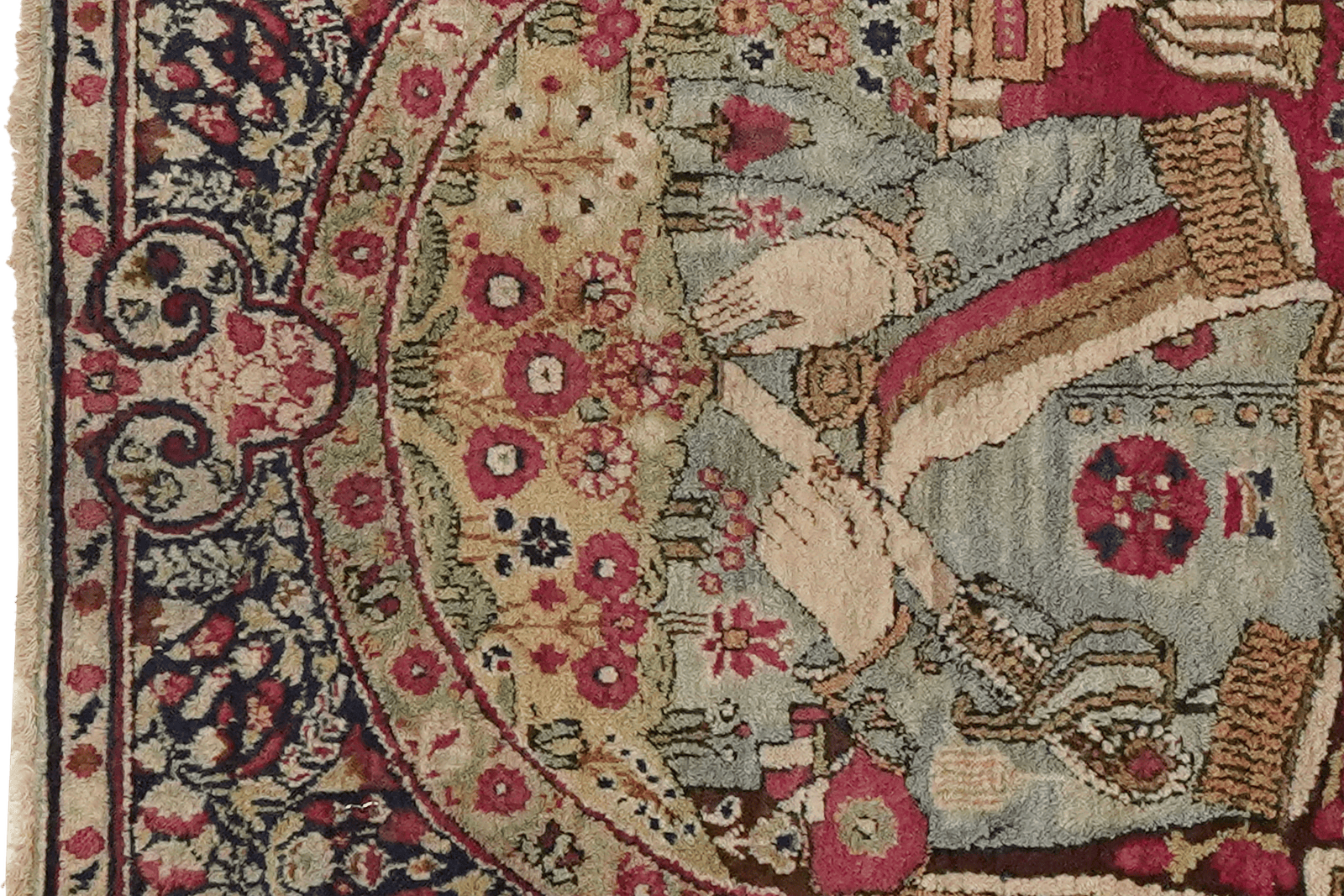 Kirman — Hand-knotted, 54x77 cm, Multicolor, 100% Virgin Wool | View 3