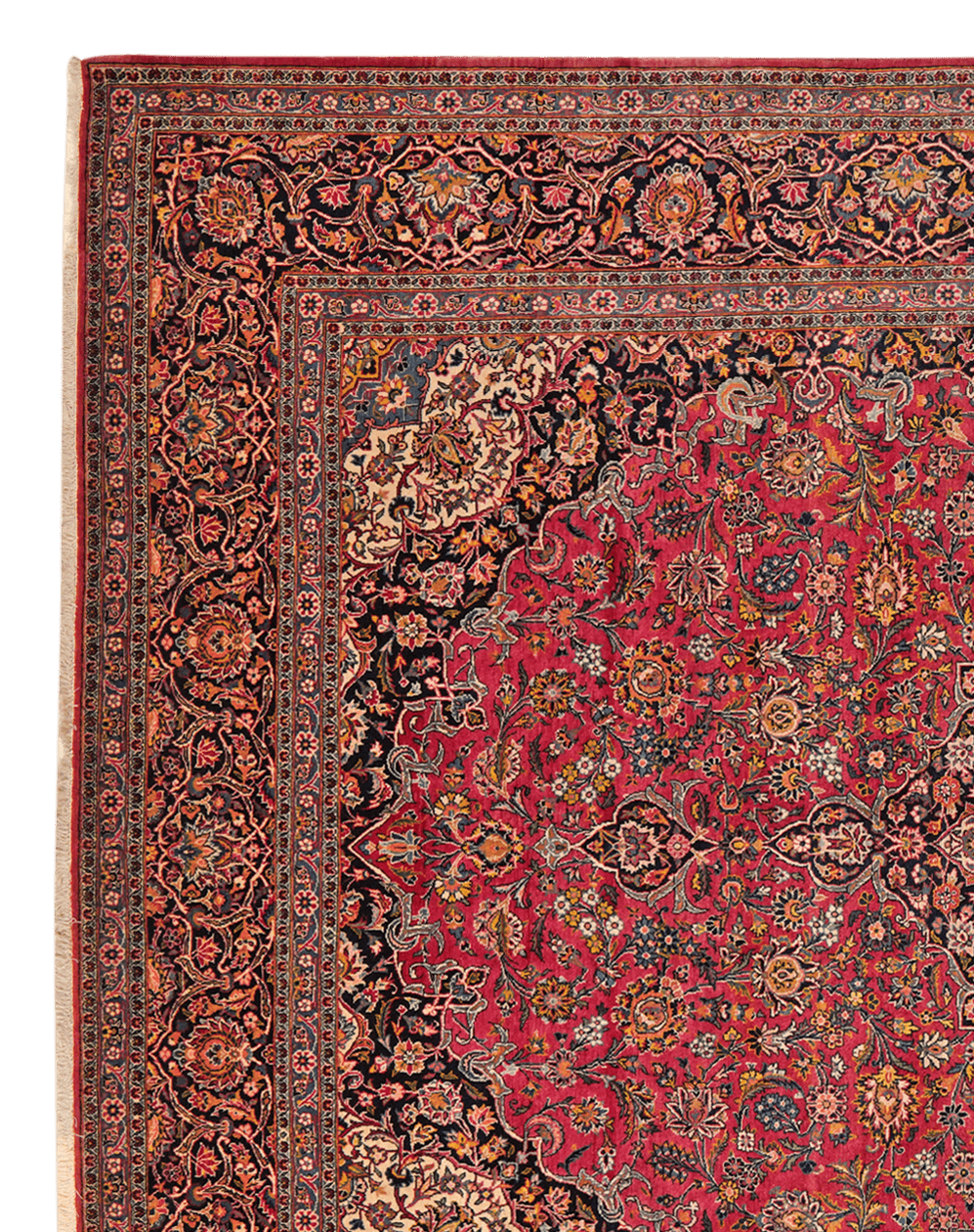 Kashan — Hand-knotted, 281x382 cm, Red, 100% Virgin Wool | View 3